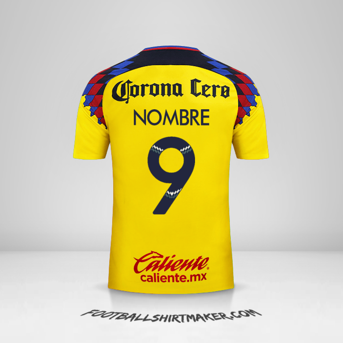 Camiseta Club America 2017/18 Tercera -  nombre - 9