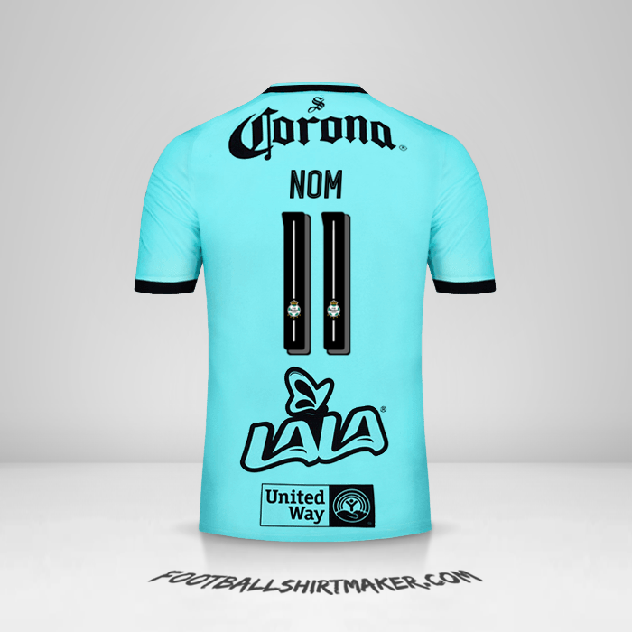 Maillot Santos Laguna 2017/18 Troisième -  nom - 11