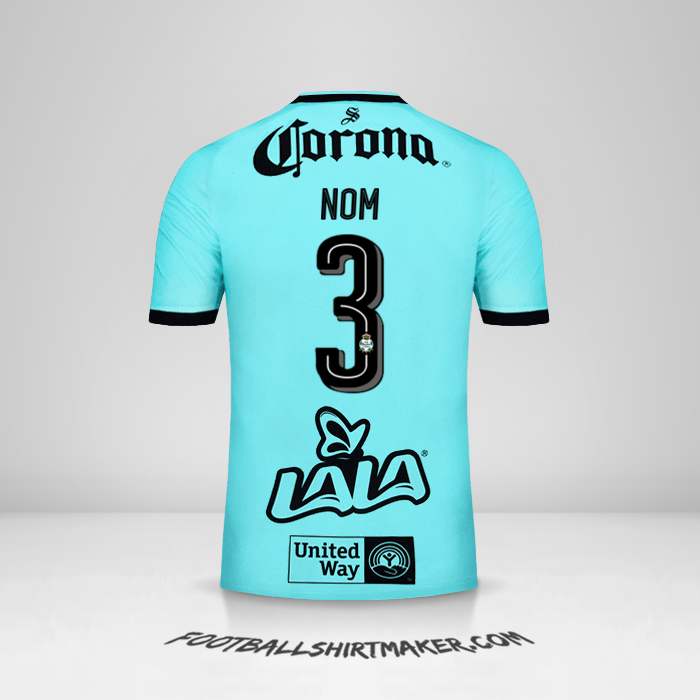 Maillot Santos Laguna 2017/18 Troisième -  nom - 3