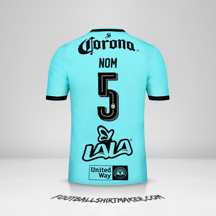 Maillot Santos Laguna 2017/18 Troisième -  nom - 5