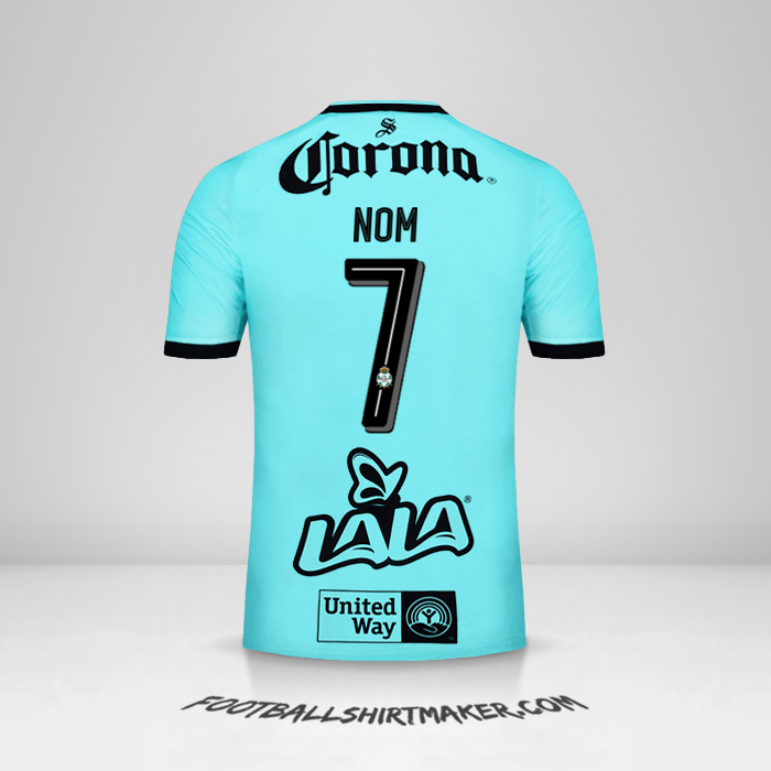 Maillot Santos Laguna 2017/18 Troisième -  nom - 7