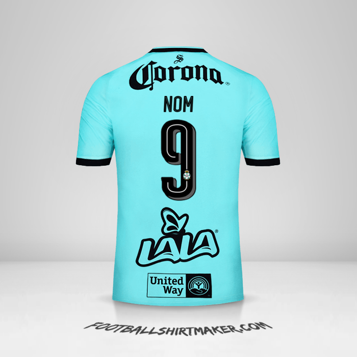 Maillot Santos Laguna 2017/18 Troisième -  nom - 9