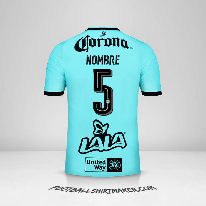 Jersey Santos Laguna 2017/18 Tercera -  nombre - 5