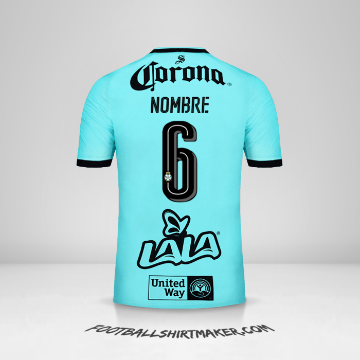Camiseta Santos Laguna 2017/18 Tercera -  nombre - 6