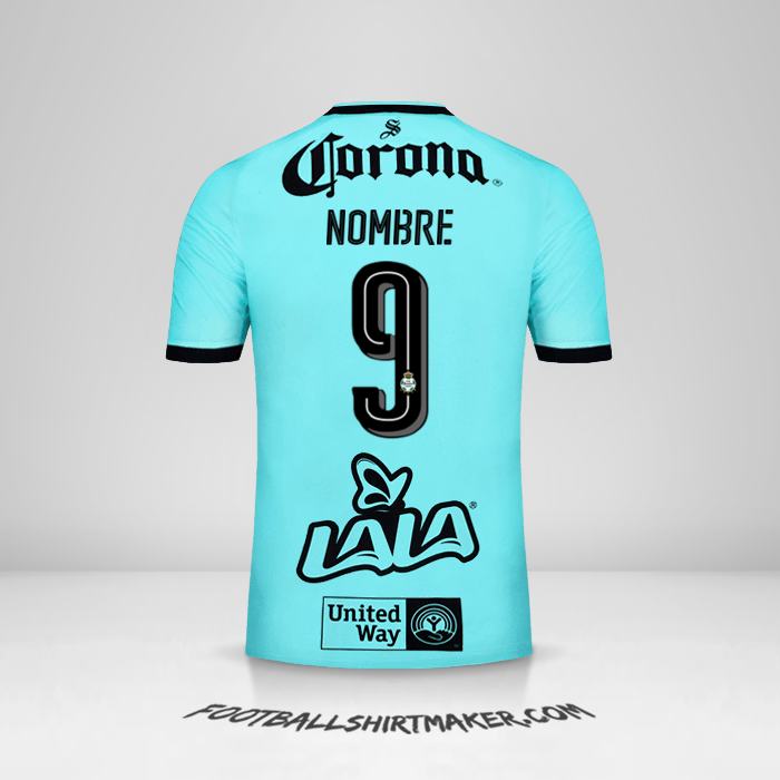 Camiseta Santos Laguna 2017/18 Tercera -  nombre - 9