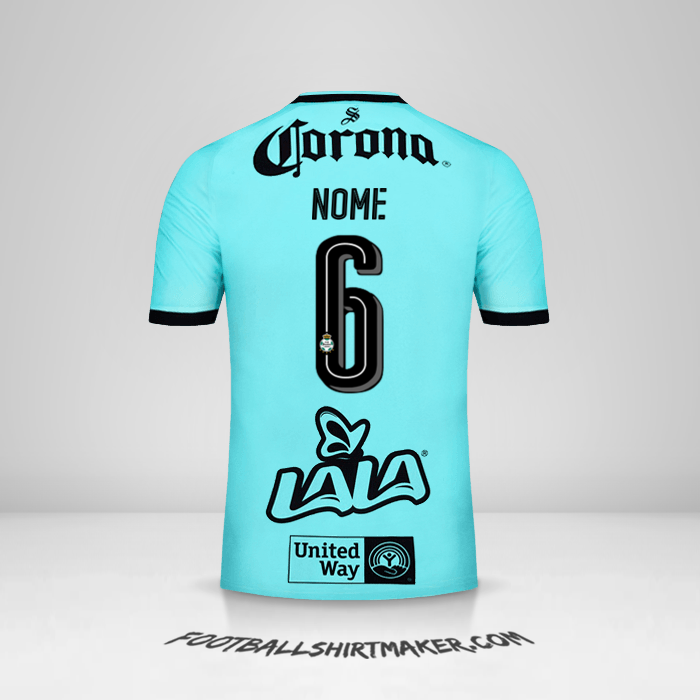 Maglia Santos Laguna 2017/18 Terza -  nome - 6