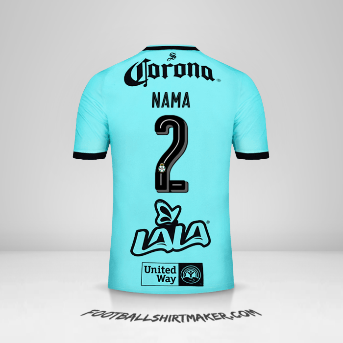 Jersey Santos Laguna 2017/18 Ketiga -  nama - 2