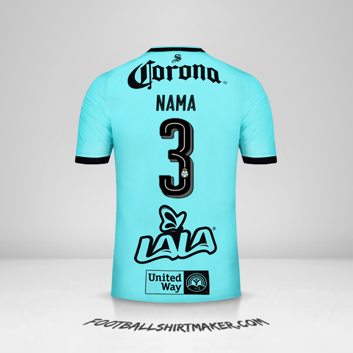 Jersey Santos Laguna 2017/18 Ketiga -  nama - 3