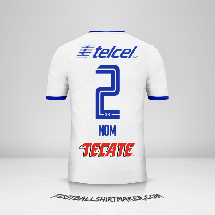 Maillot Cruz Azul 2017/18 Extérieur -  nom - 2