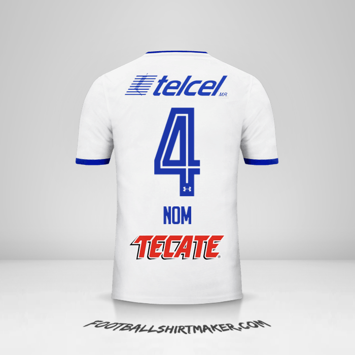 Maillot Cruz Azul 2017/18 Extérieur -  nom - 4