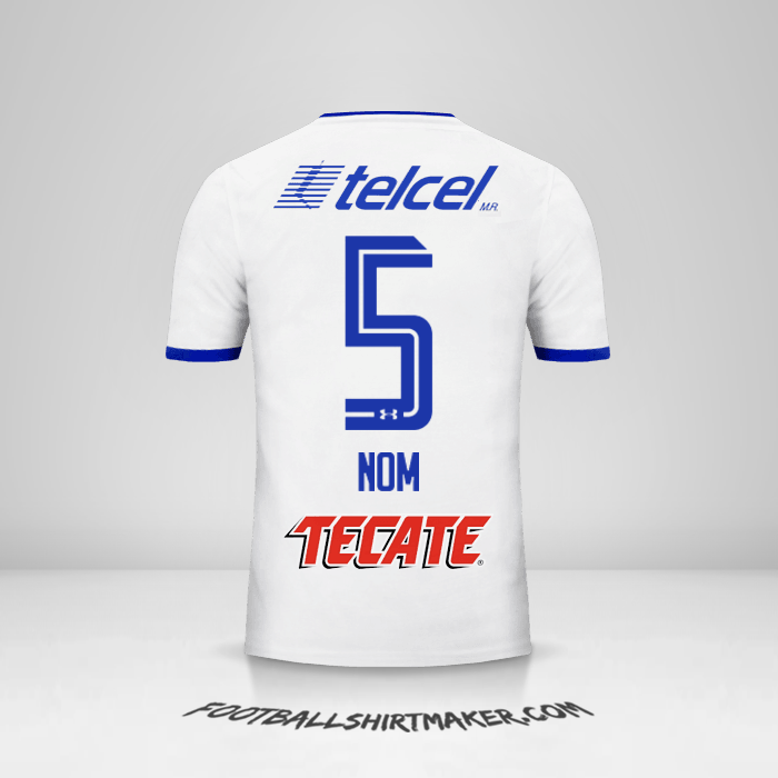 Maillot Cruz Azul 2017/18 Extérieur -  nom - 5