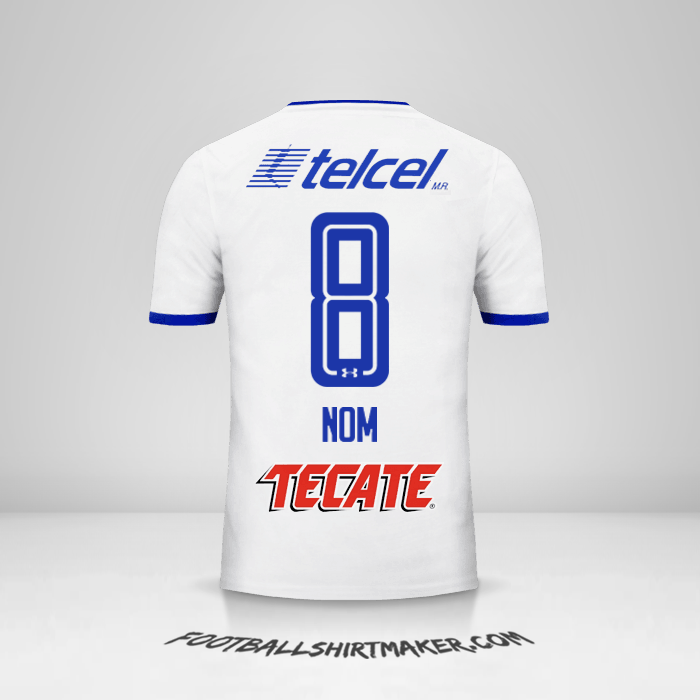 Maillot Cruz Azul 2017/18 Extérieur -  nom - 8