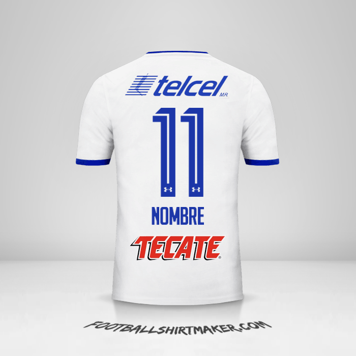 Jersey Cruz Azul 2017/18 Visita -  nombre - 11