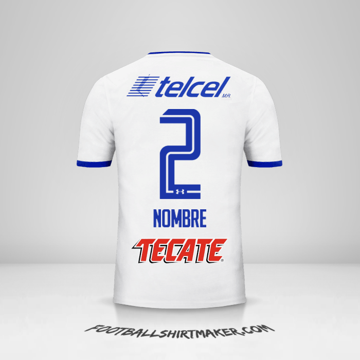 Camiseta Cruz Azul 2017/18 Visita -  nombre - 2