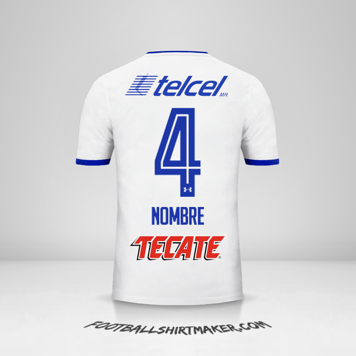 Camiseta Cruz Azul 2017/18 Visita -  nombre - 4