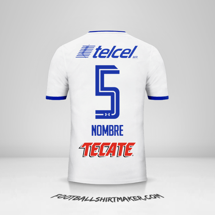 Jersey Cruz Azul 2017/18 Visita -  nombre - 5