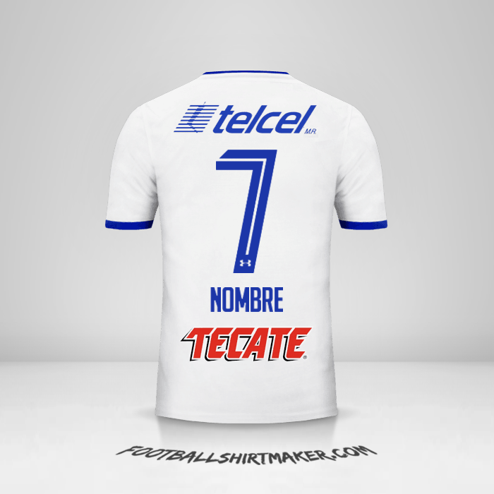 Jersey Cruz Azul 2017/18 Visita -  nombre - 7