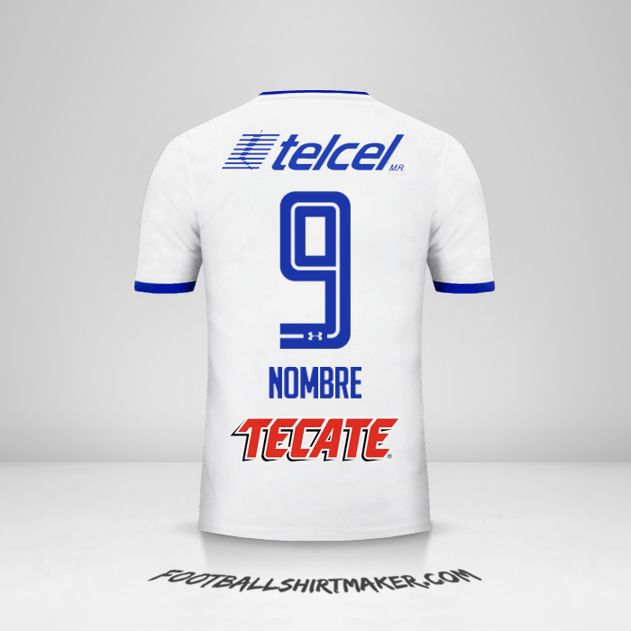 Camiseta Cruz Azul 2017/18 Visita -  nombre - 9