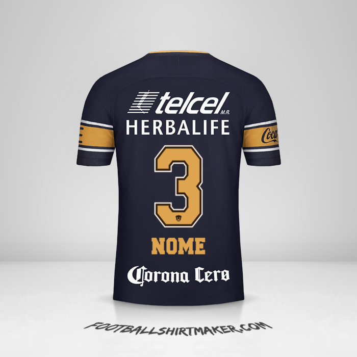 Camisa Pumas UNAM 2017/18 Alternativa -  nome - 3