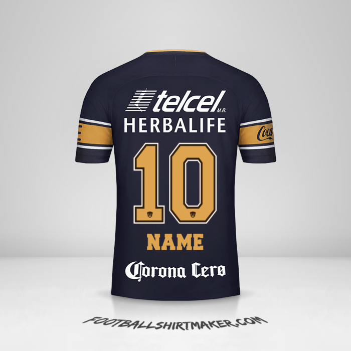 Shirt Pumas UNAM 2017/18 Away -  name - 10