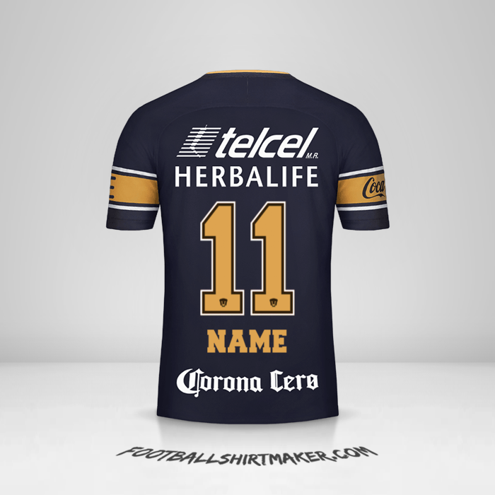 Shirt Pumas UNAM 2017/18 Away -  name - 11