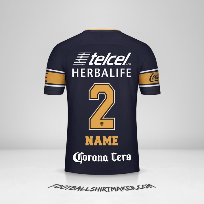 Shirt Pumas UNAM 2017/18 Away -  name - 2