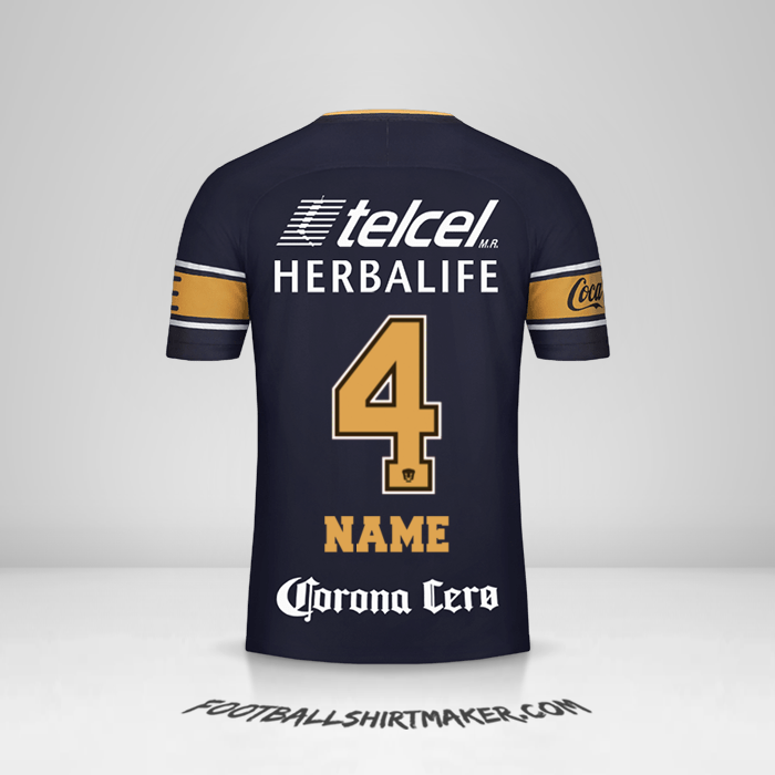 Jersey Pumas UNAM 2017/18 Away -  name - 4