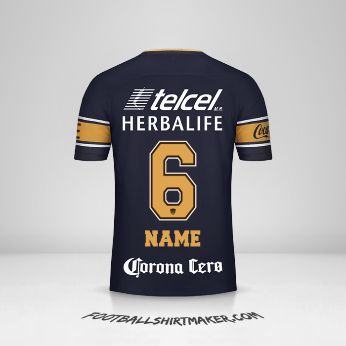 Jersey Pumas UNAM 2017/18 Away -  name - 6