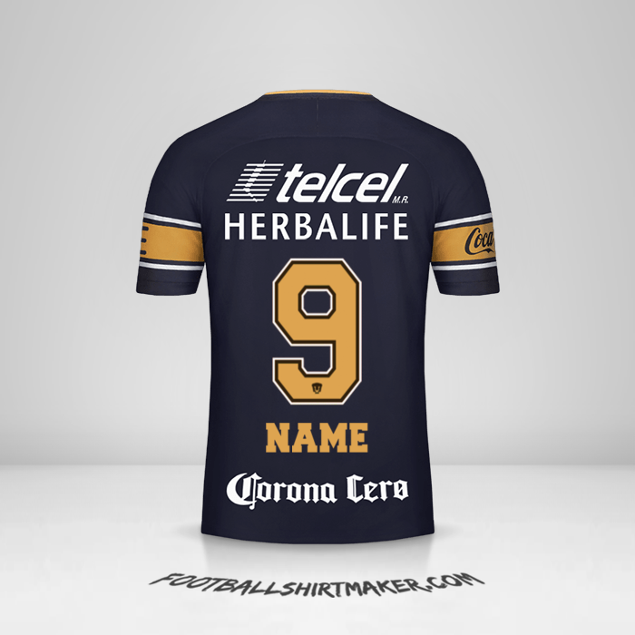 Jersey Pumas UNAM 2017/18 Away -  name - 9
