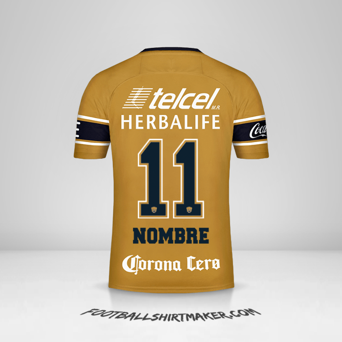 Jersey Pumas UNAM 2017/18 Tercera -  nombre - 11