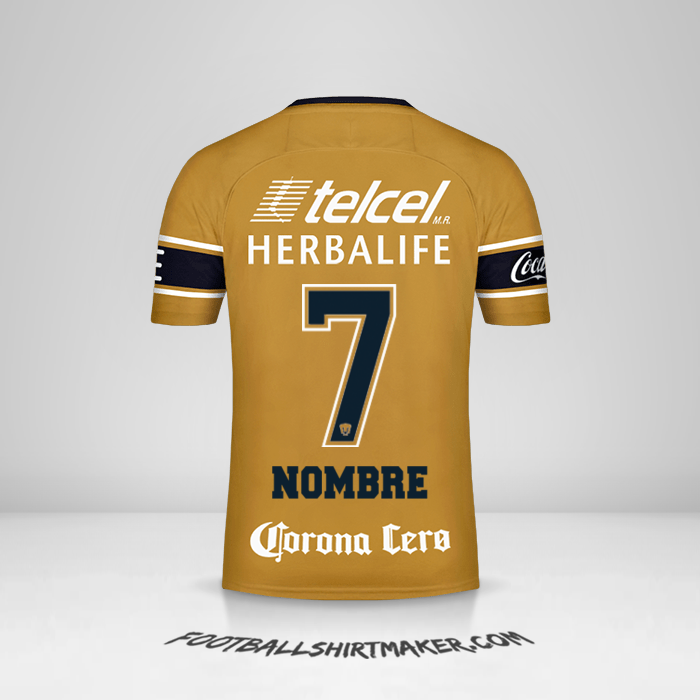 Jersey Pumas UNAM 2017/18 Tercera -  nombre - 7