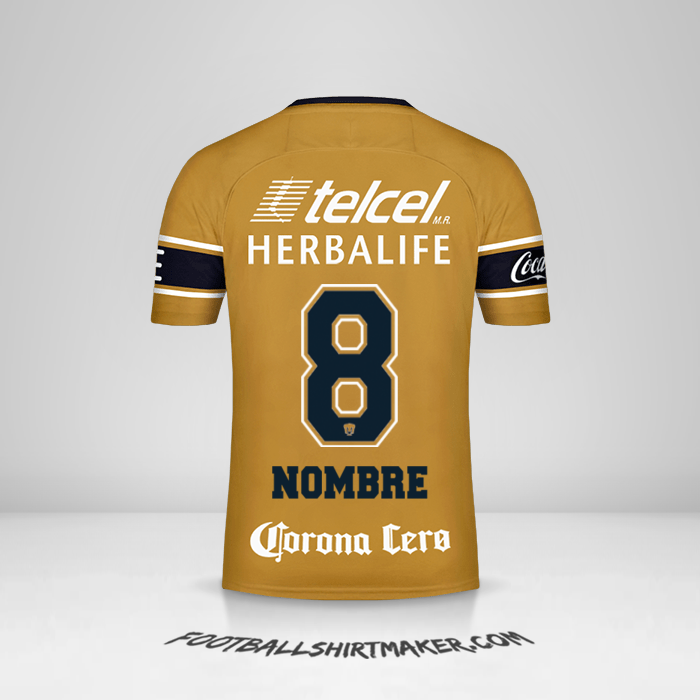 Camiseta Pumas UNAM 2017/18 Tercera -  nombre - 8