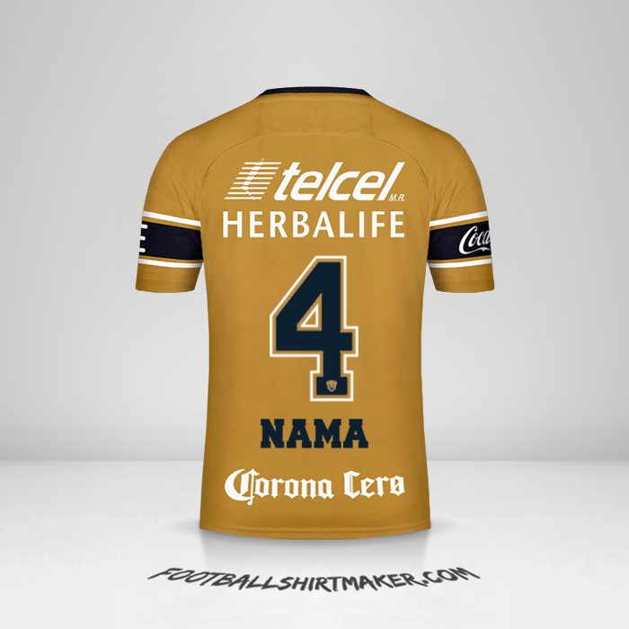 Jersey Pumas UNAM 2017/18 Ketiga -  nama - 4