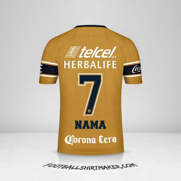 Jersey Pumas UNAM 2017/18 Ketiga -  nama - 7