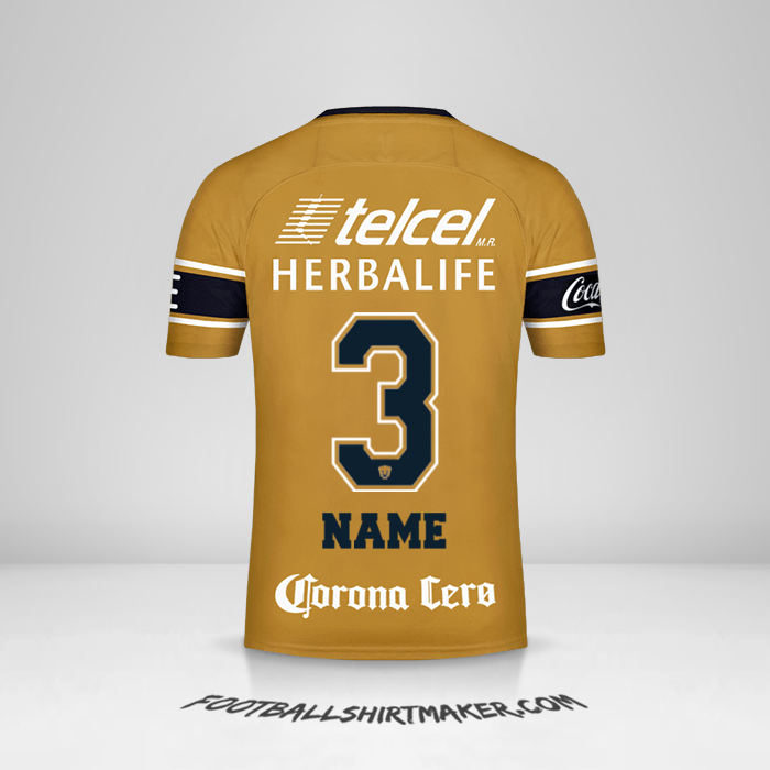 Shirt Pumas UNAM 2017/18 Third -  name - 3
