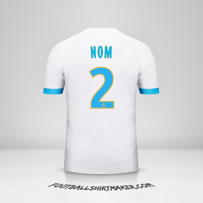 Maillot Olympique de Marseille 2017/18 -  nom - 2