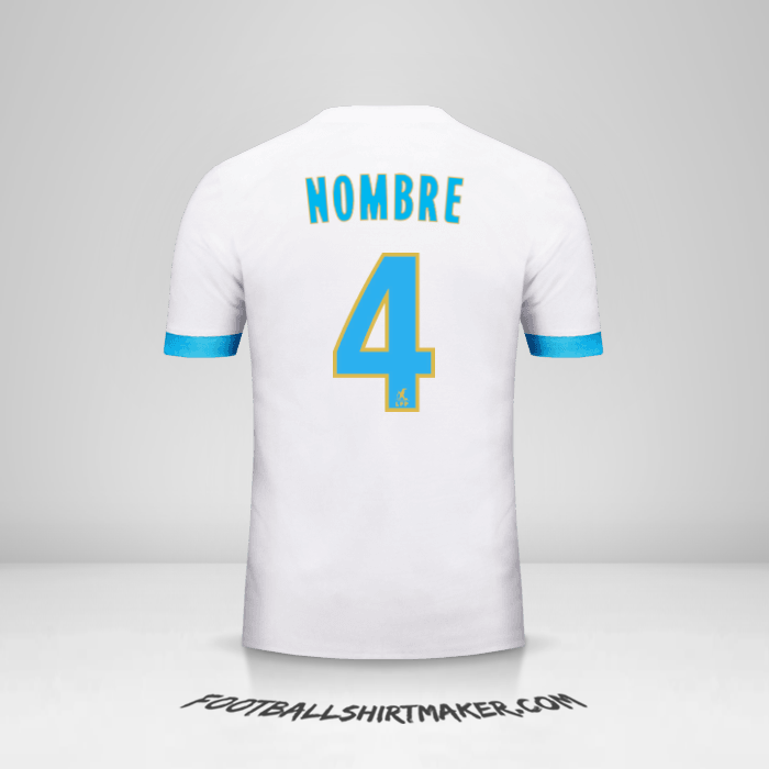 Jersey Olympique de Marseille 2017/18 -  nombre - 4