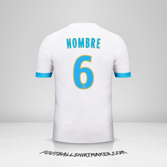Jersey Olympique de Marseille 2017/18 -  nombre - 6