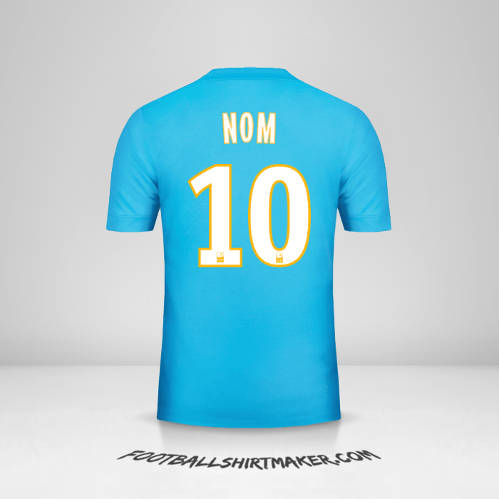 Maillot Olympique de Marseille 2017/18 Extérieur -  nom - 10
