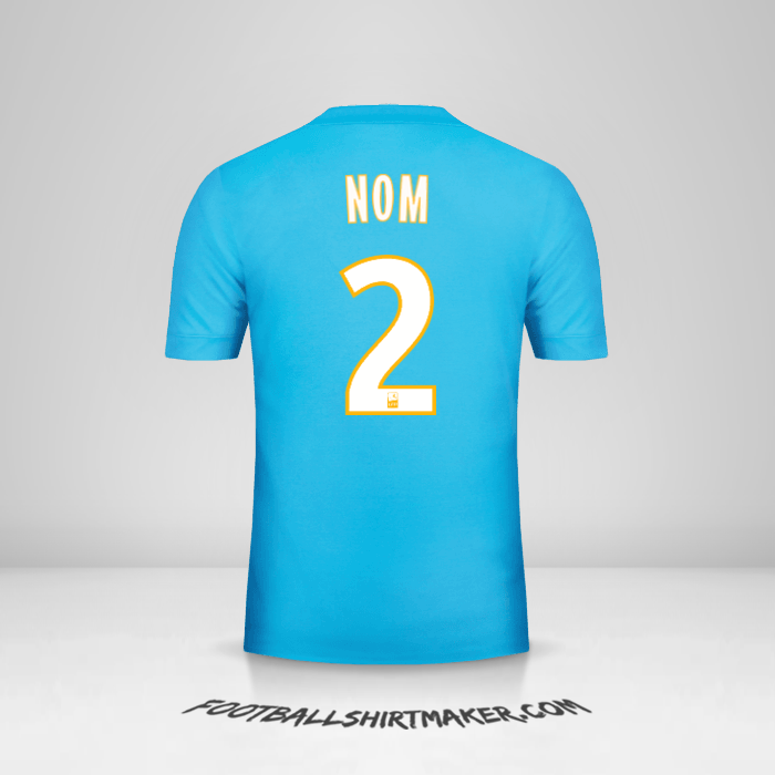 Maillot Olympique de Marseille 2017/18 Extérieur -  nom - 2
