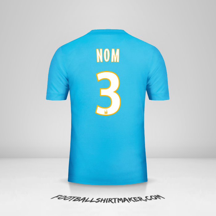 Maillot Olympique de Marseille 2017/18 Extérieur -  nom - 3