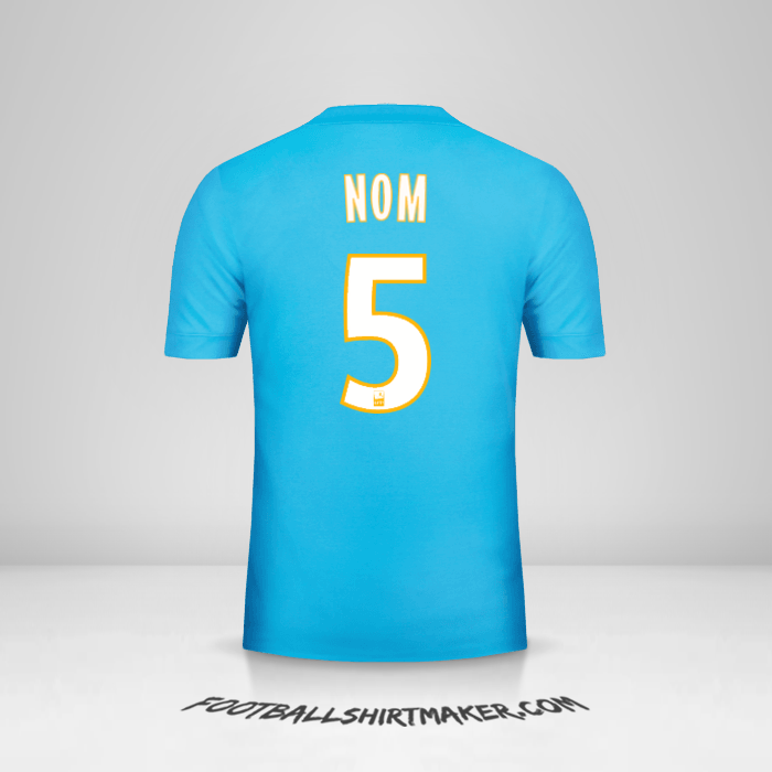 Maillot Olympique de Marseille 2017/18 Extérieur -  nom - 5