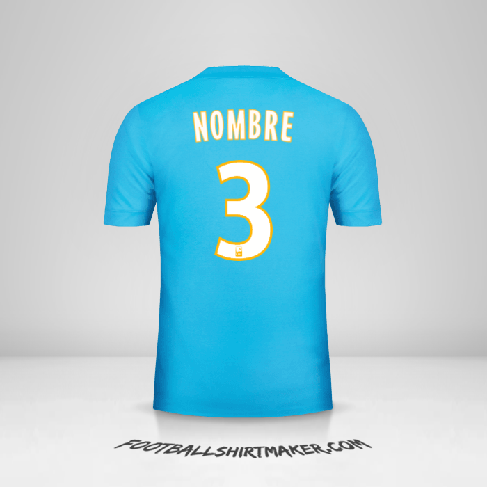 Jersey Olympique de Marseille 2017/18 Visita -  nombre - 3