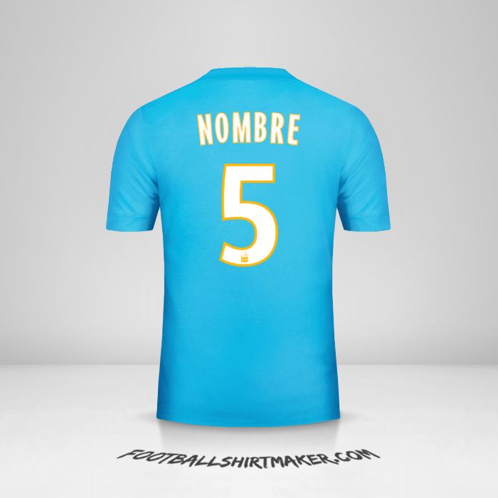 Jersey Olympique de Marseille 2017/18 Visita -  nombre - 5