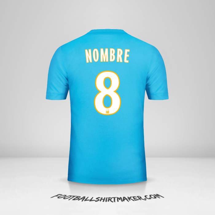Jersey Olympique de Marseille 2017/18 Visita -  nombre - 8