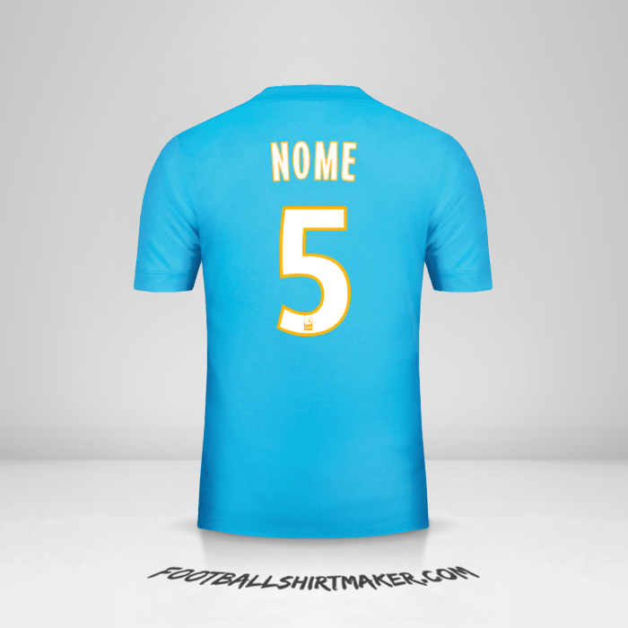 Maglia Olympique de Marseille 2017/18 Seconda -  nome - 5