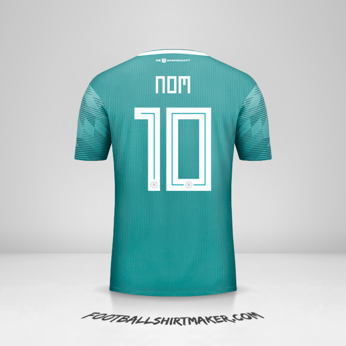 Maillot Allemagne 2018 Extérieur -  nom - 10
