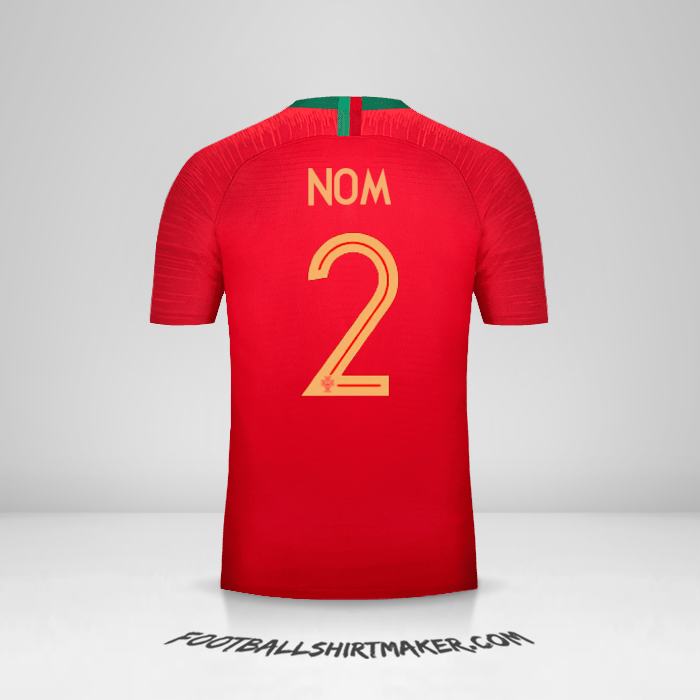 Maillot Portugal 2018 -  nom - 2