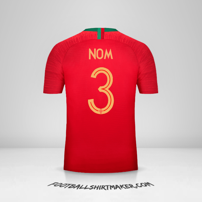 Maillot Portugal 2018 -  nom - 3