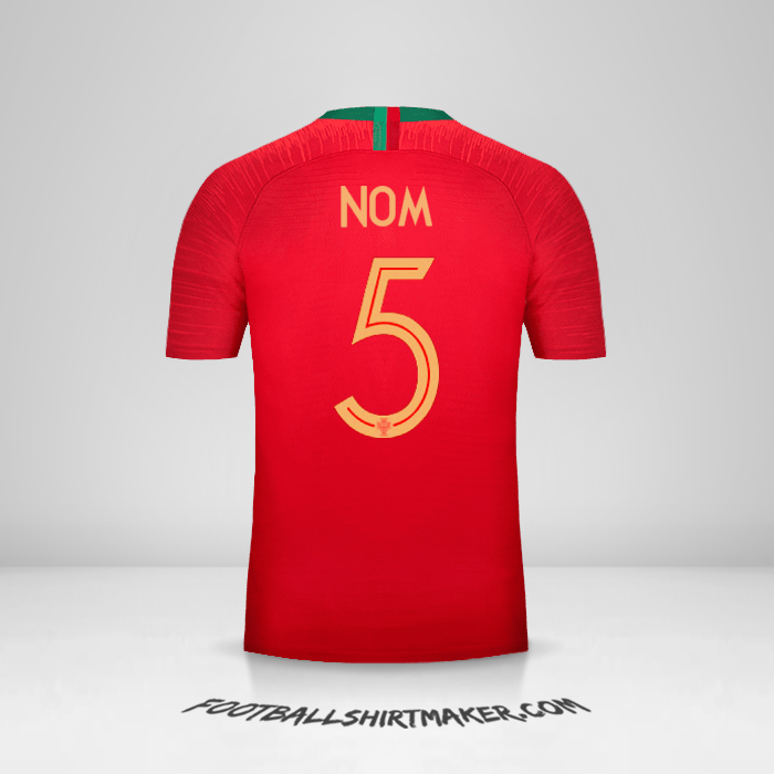Maillot Portugal 2018 -  nom - 5